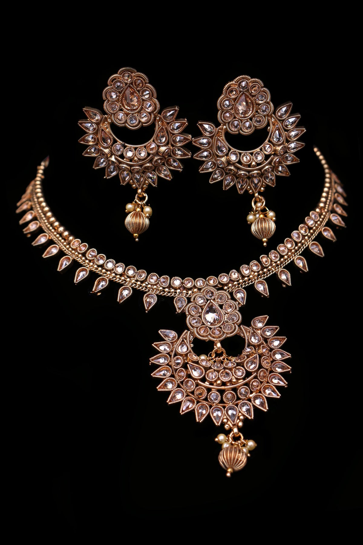 Shabhnam Polki Necklace Set By Punjabi Traditional Jewellery