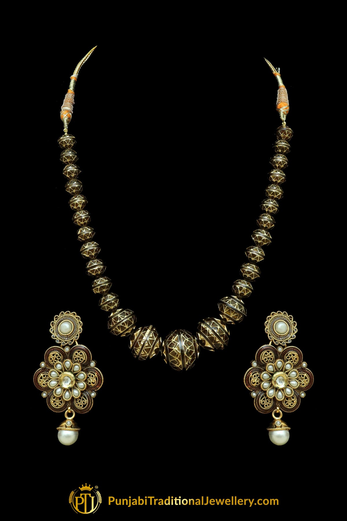 Pearl Jodha Mala Necklace Set By Punjabi Traditional Jewellery