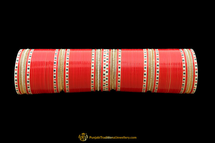 Red Wedding Bridal Chura By Punjabi Traditional Jewellery