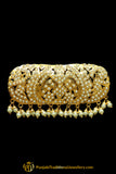 Gold Finished Pearl Jadau Clip Hair Accessories By Punjabi Traditional Jewellery
