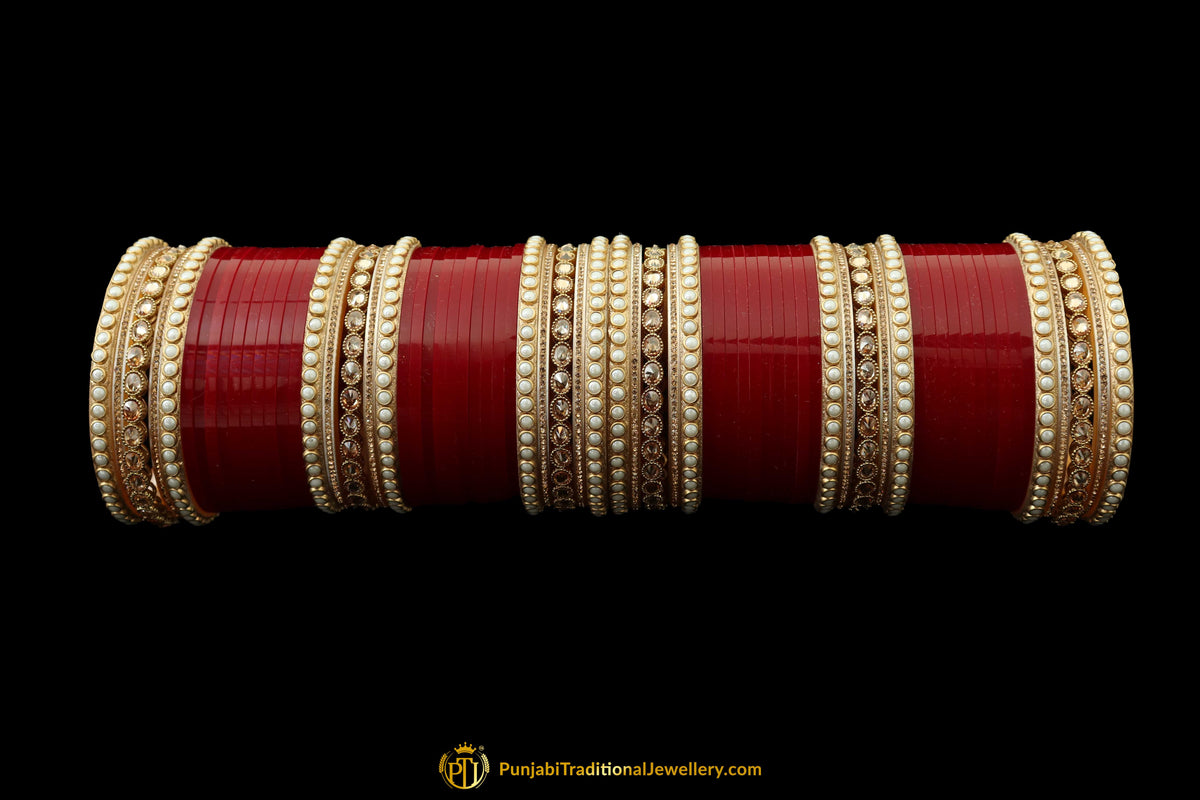 Maroon Wedding Bridal Chura By Punjabi Traditional Jewellery