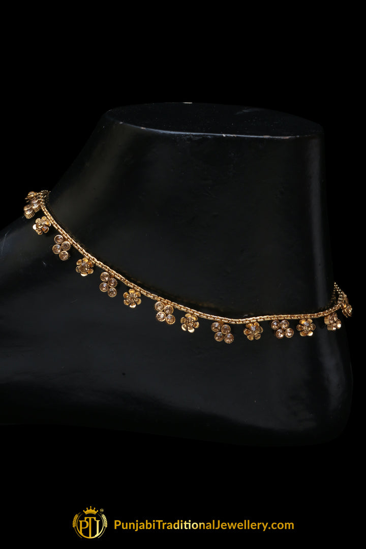Jerkan & Antique Gold Payal By Punjabi Traditional Jewellery