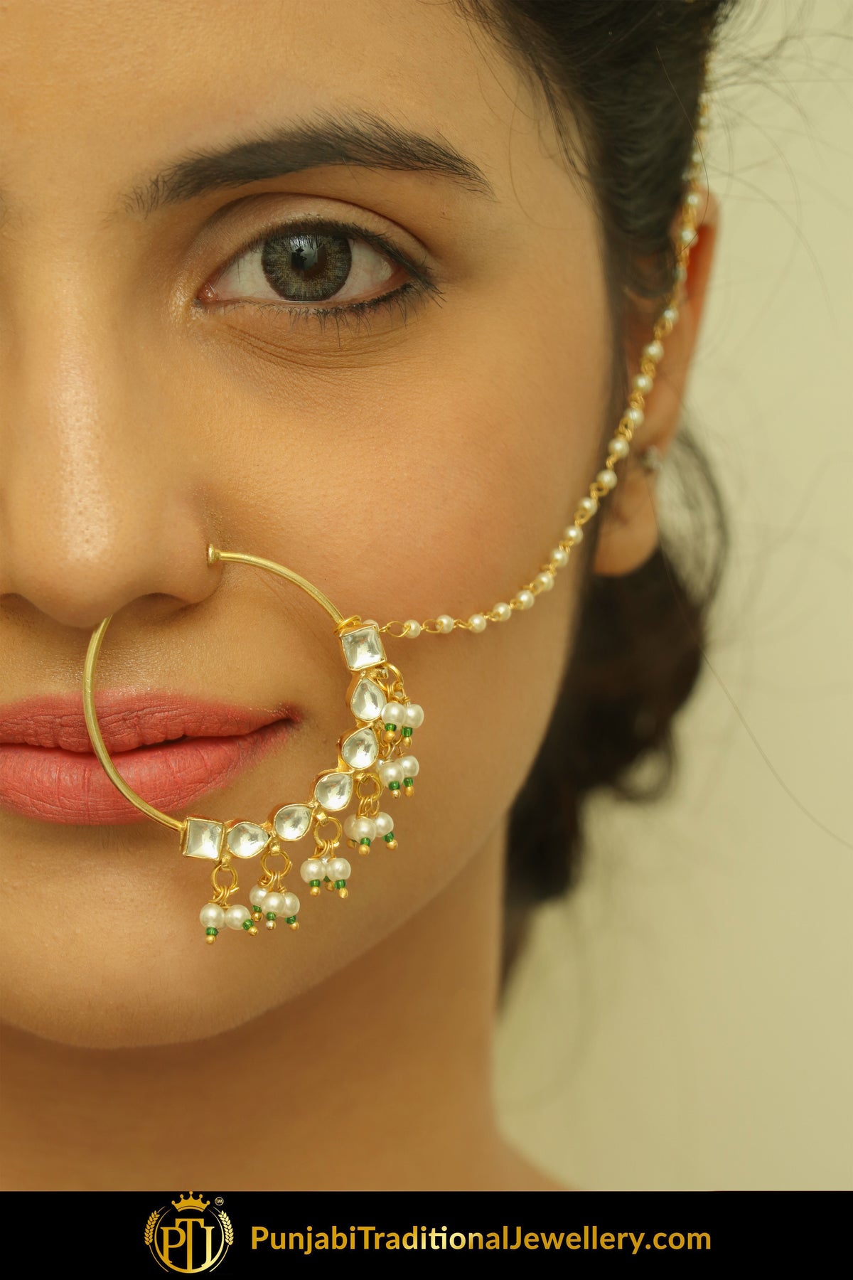 Gold Finished Kundan Nath| Punjabi Traditional Jewellery Exclusive