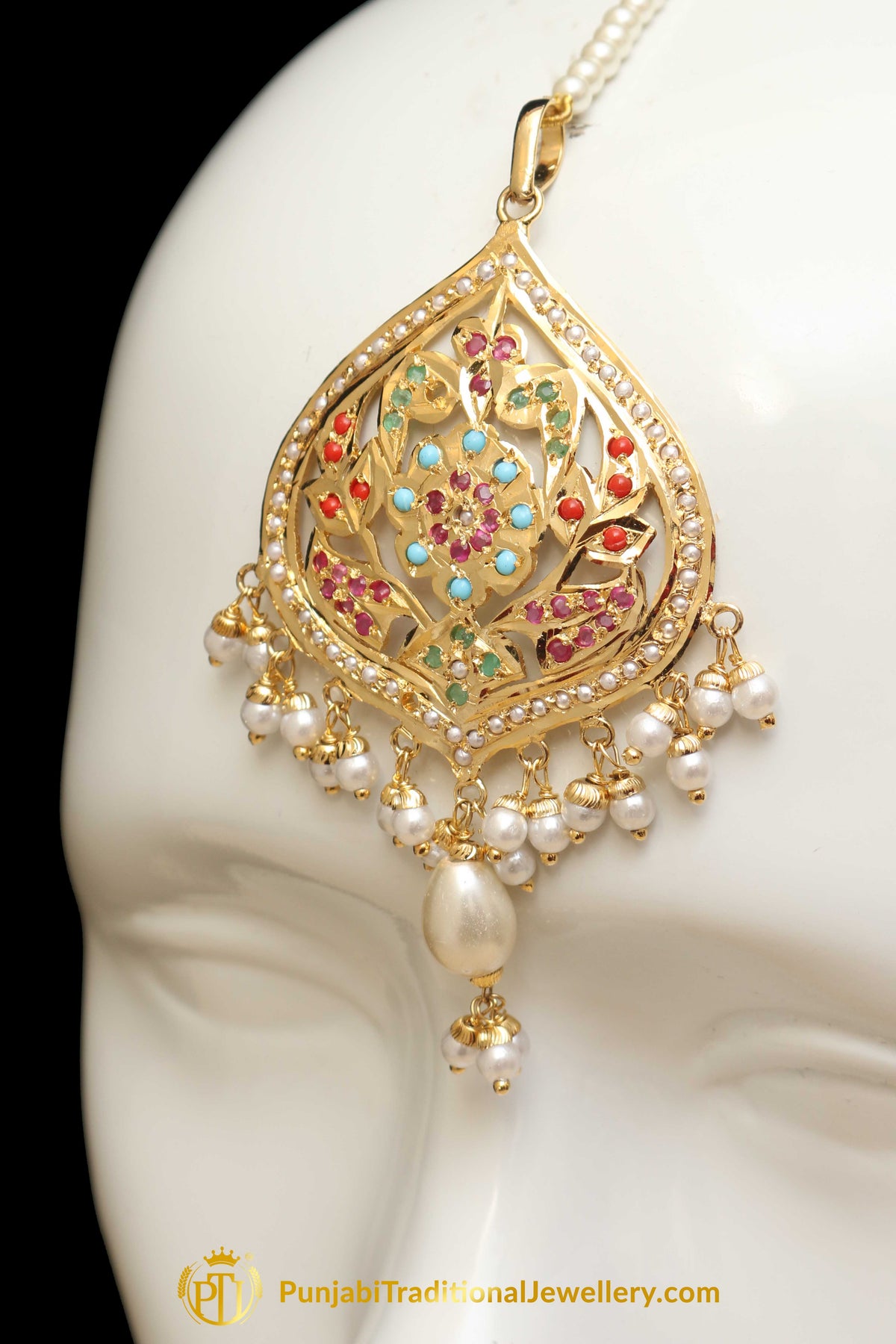 Multi Jadau Tikka By Punjabi Traditional Jewellery