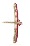 Gold Finished Rubby Kundan Matha Patti By PTJ Exclusive
