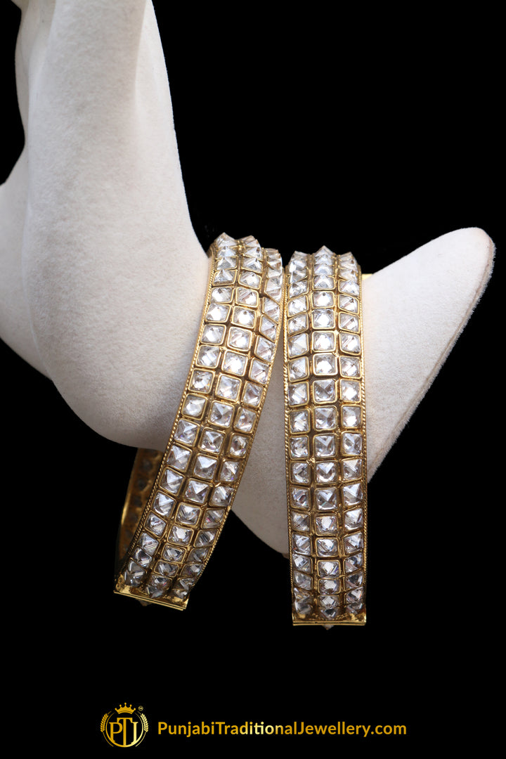 Polki Karra Bangles (Pair) By Punjabi Traditional Jewellery