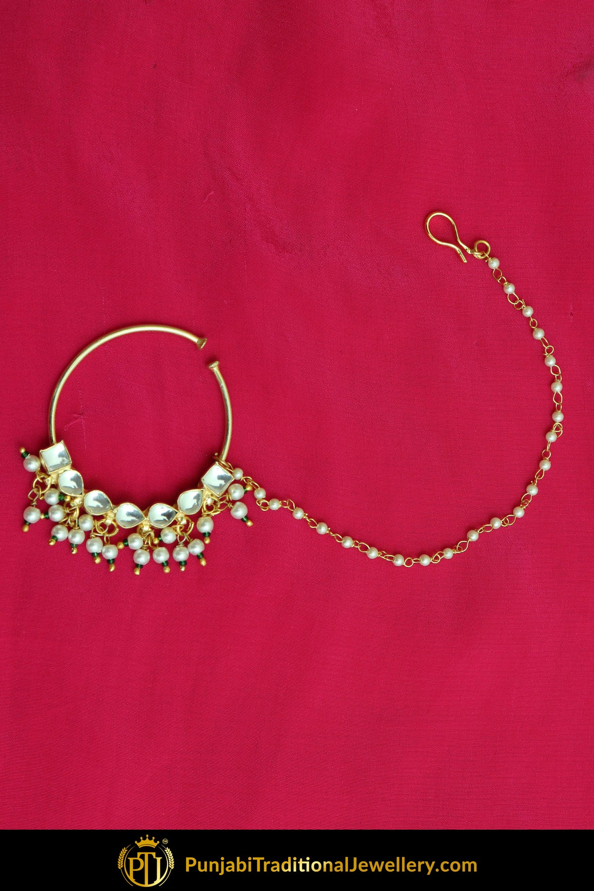 Gold Finished Kundan Nath| Punjabi Traditional Jewellery Exclusive