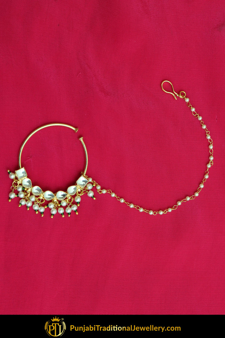 Gold Finished Kundan Nath| Punjabi Traditional Jewellery Exclusive