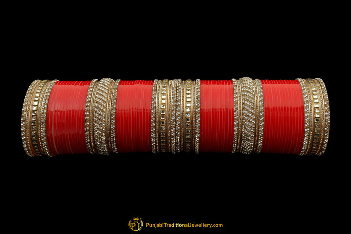 Red Wedding Bridal Chura By Punjabi Traditional Jewellery