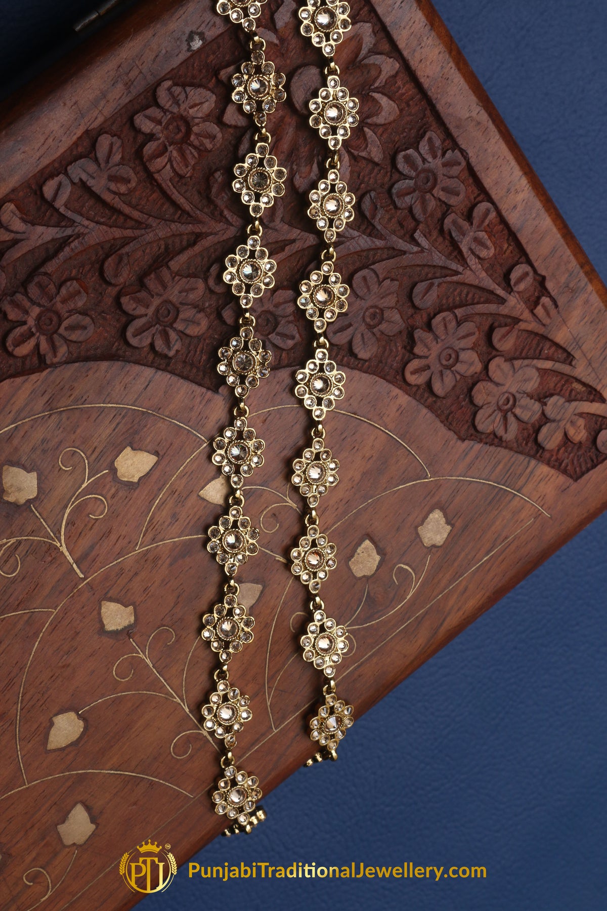 Champagne Stone Payal By Punjabi Traditional Jewellery