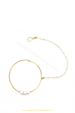 Gold Plated Plain Pearl Nath By PTJ