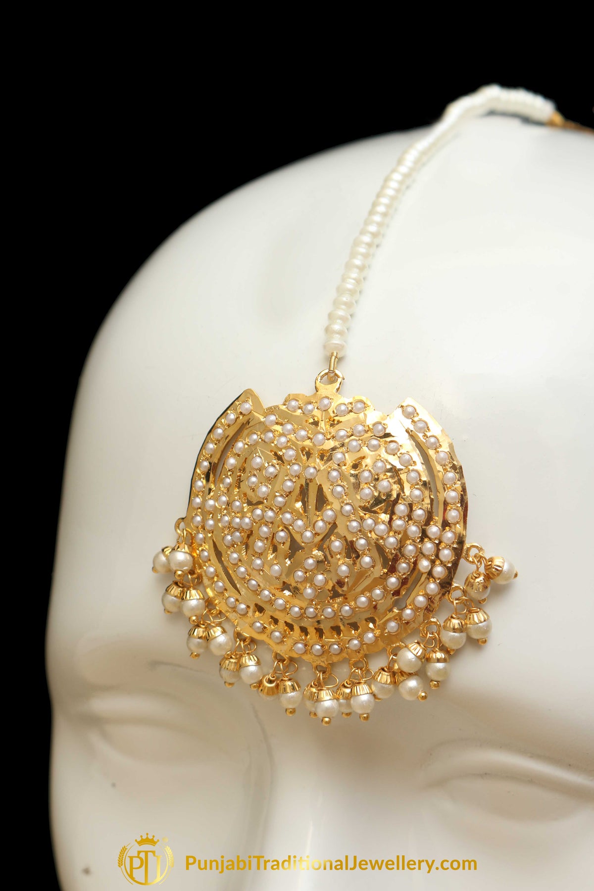 Golden Jadau Tikka By Punjabi Traditional Jewellery