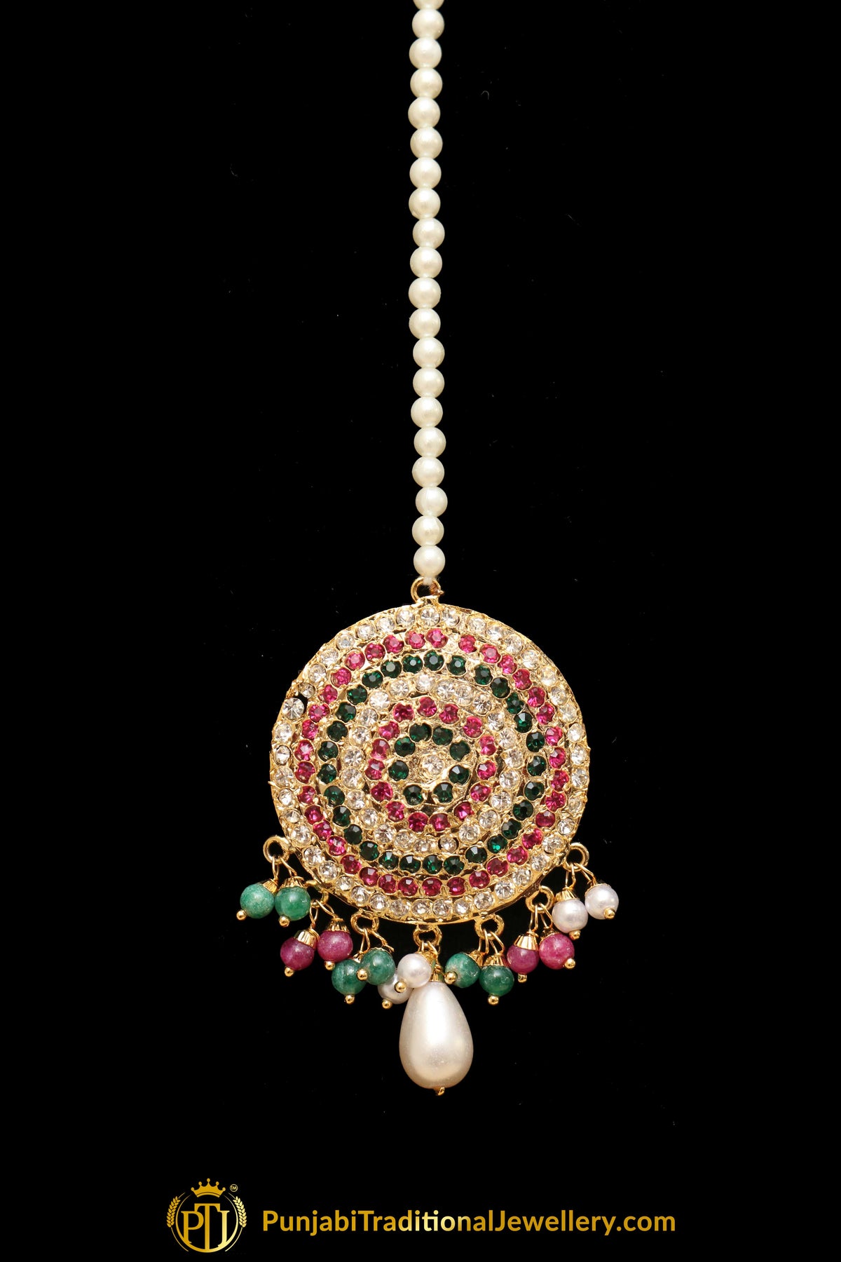 Multi Jadau Tikka By Punjabi Traditional Jewellery