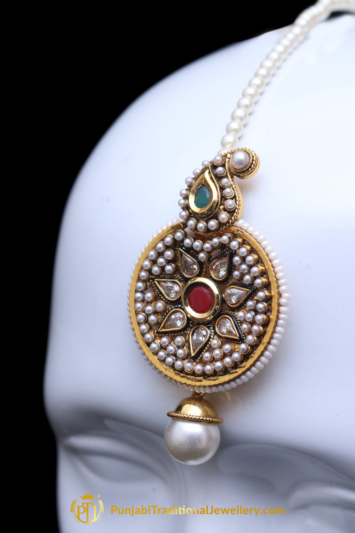 Jodha Earring & Tikka Set By Punjabi Traditional Jewellery