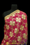 Pink & Blue Color Pure Phulkari Dupatta By Punjabi Traditional Jewellery