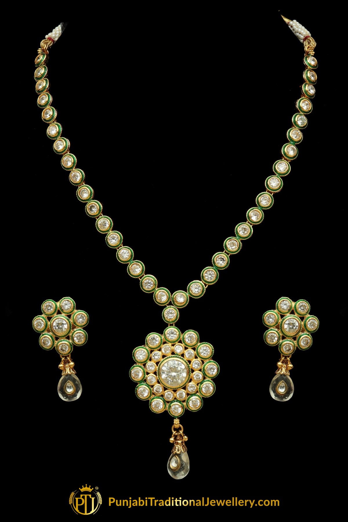 Polki Necklace Set By Punjabi Traditional Jewellery