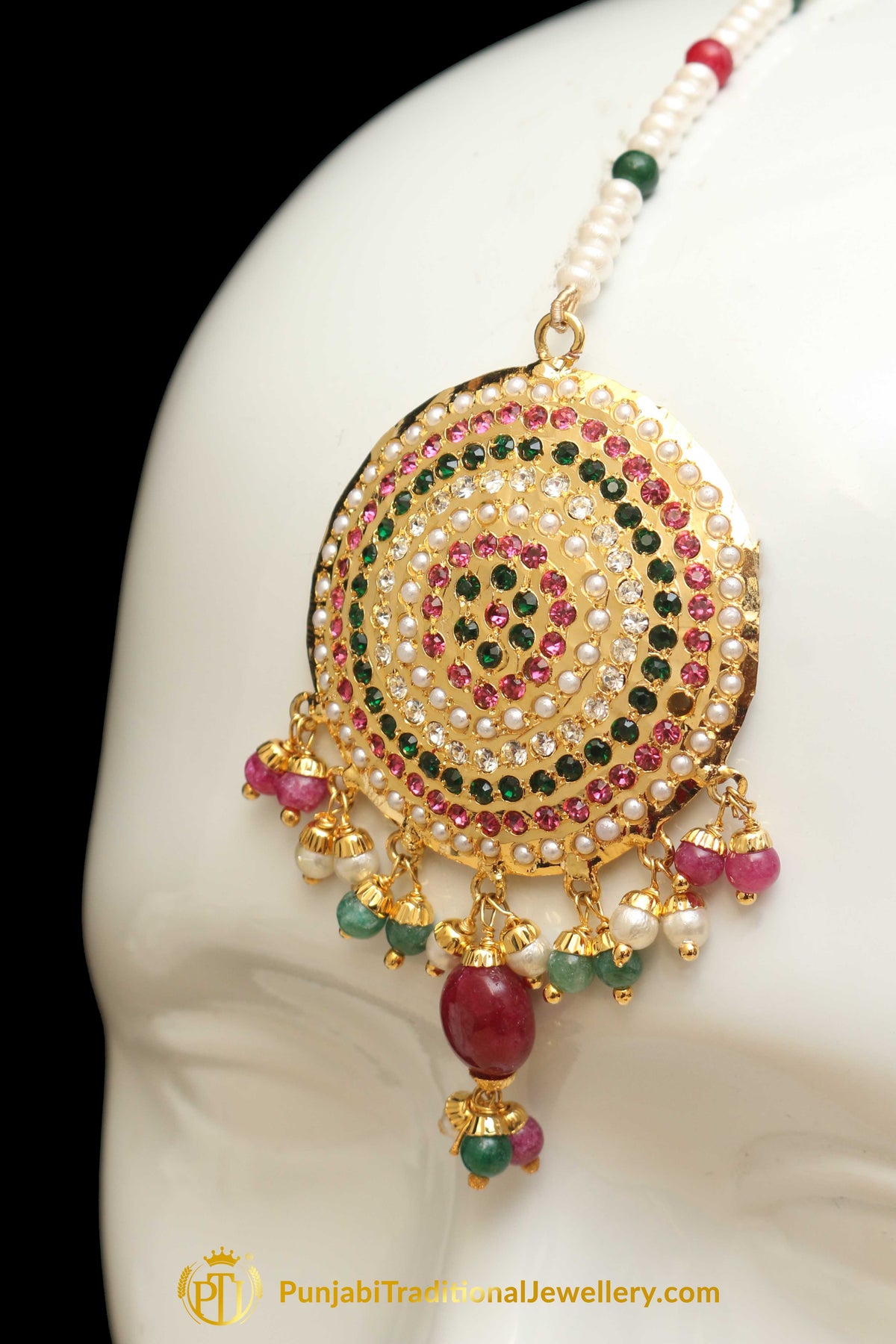 Multi Jadau Tikka By Punjabi Traditional Jewellery