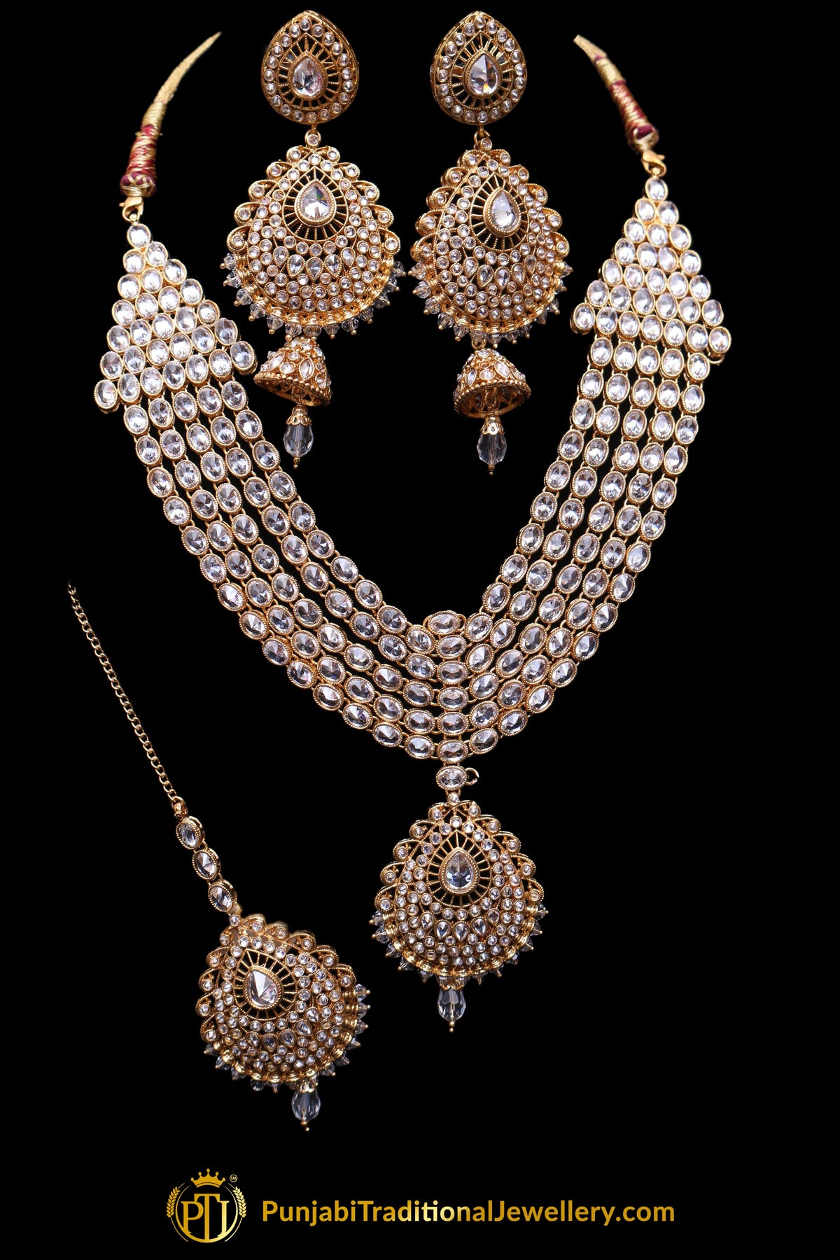 Kundan Gold Plated Necklace Set By Punjabi Traditional Jewellery