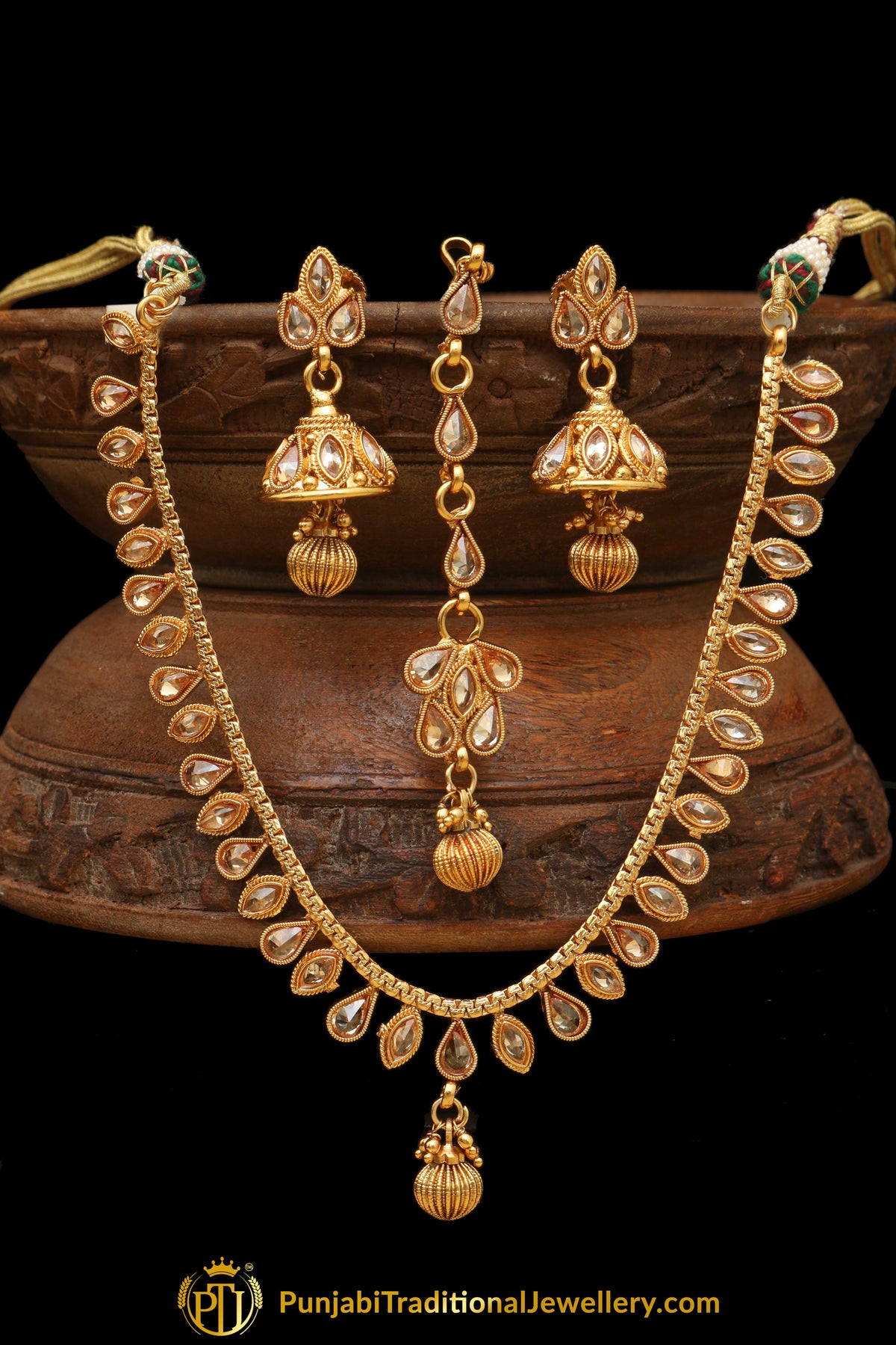 Polki Necklace Set By Punjabi Traditional Jewellery