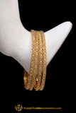 Antique Gold Karra Bangles (Pair) By Punjabi Traditional Jewellery