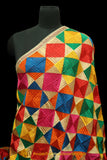 Multi Color Pure Phulkari Dupatta By Punjabi Traditional Jewellery