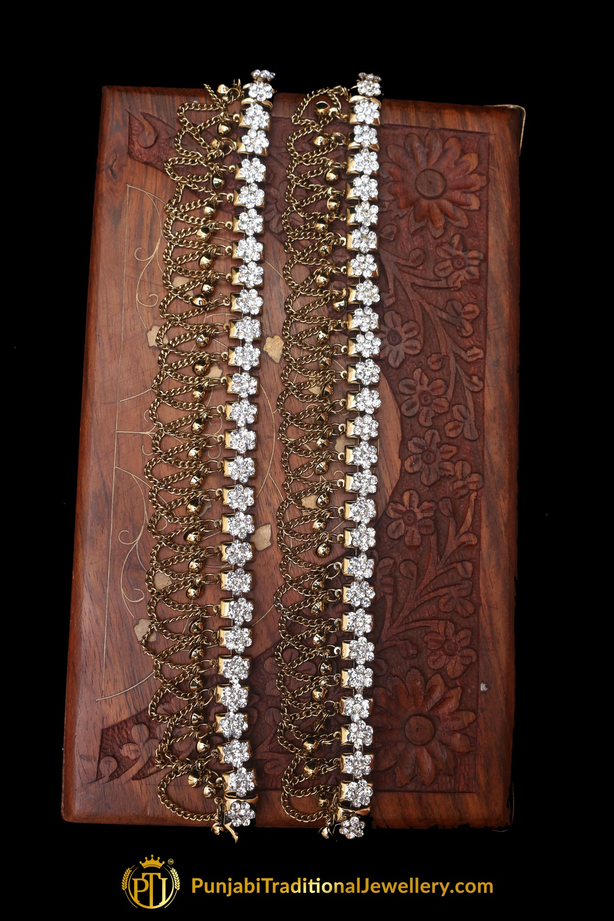 Jerkan & Antique Gold Payal By Punjabi Traditional Jewellery