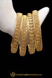 Golden Karra Bangles (Pair) By Punjabi Traditional Jewellery