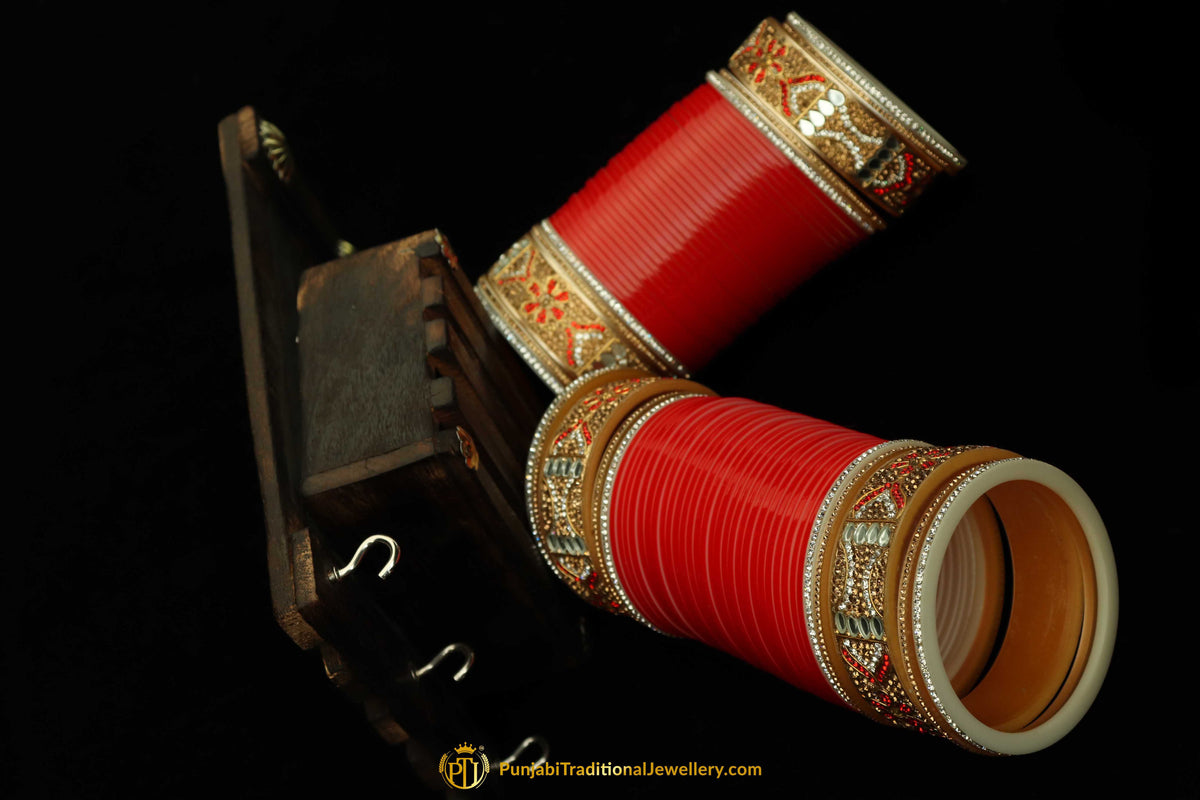 Red Wedding Bridal Chura By Punjabi Traditional Jewellery
