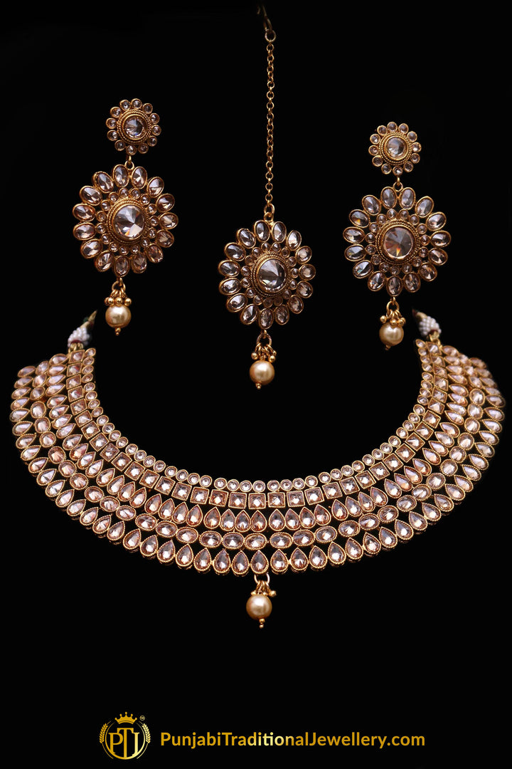 Riwayaat Polki Nacklace Set By Punjabi Traditional Jewellery