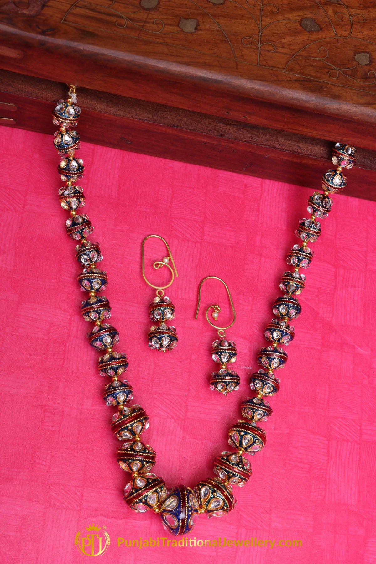 Multi Kundan Necklace Set By Punjabi Traditional Jewellery