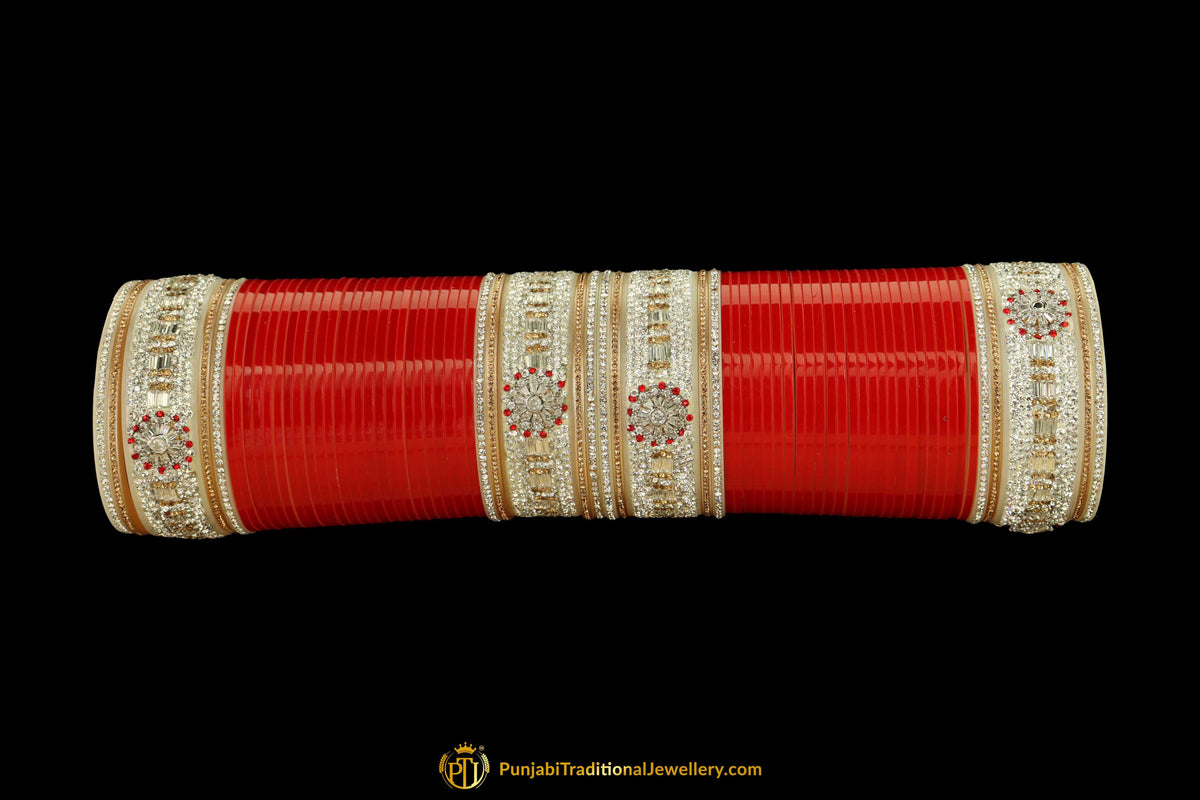 Red Wedding Bridal Chura By Punjabi Traditional Jewellery