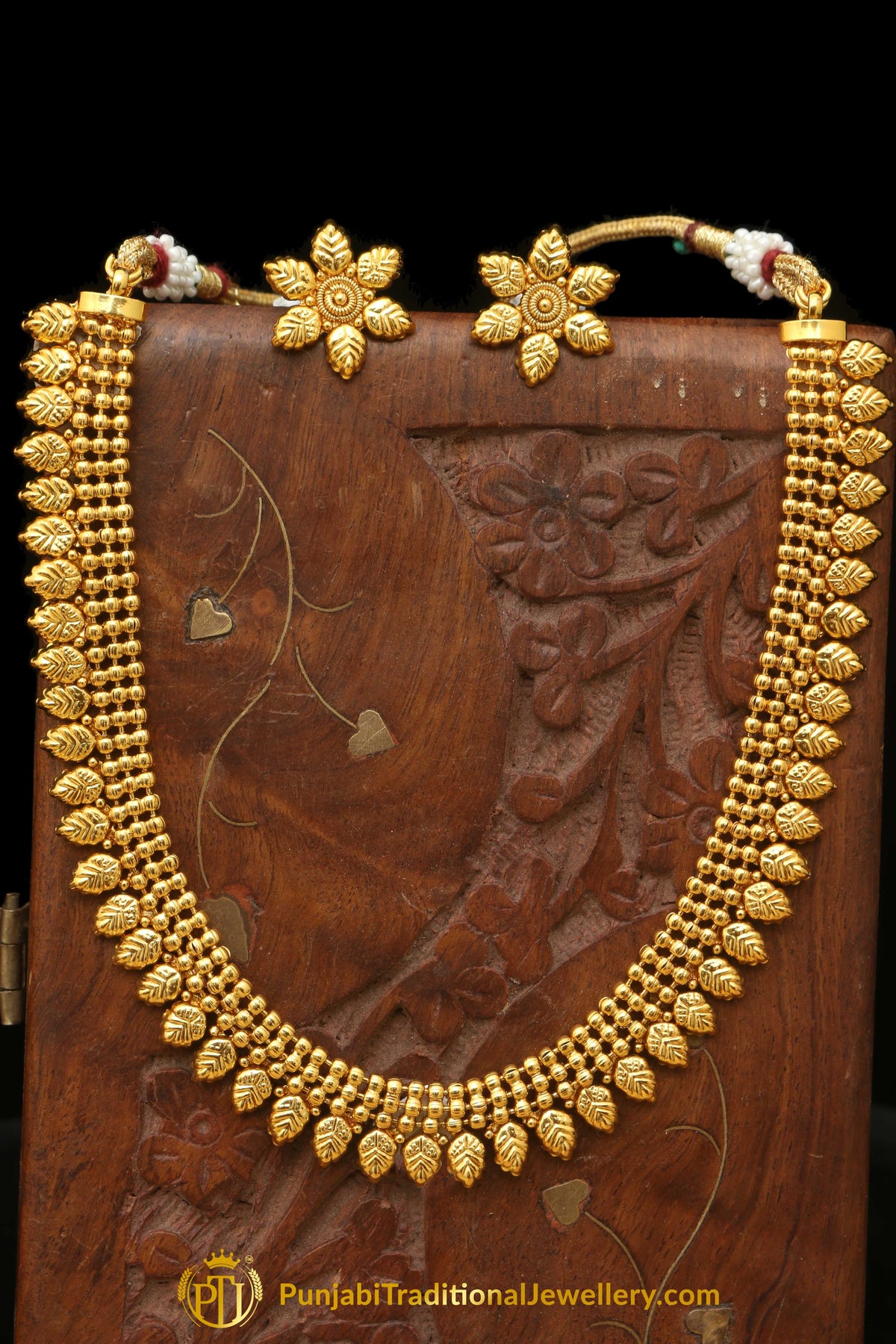 Antique Gold Necklace Set By Punjabi Traditional Jewellery