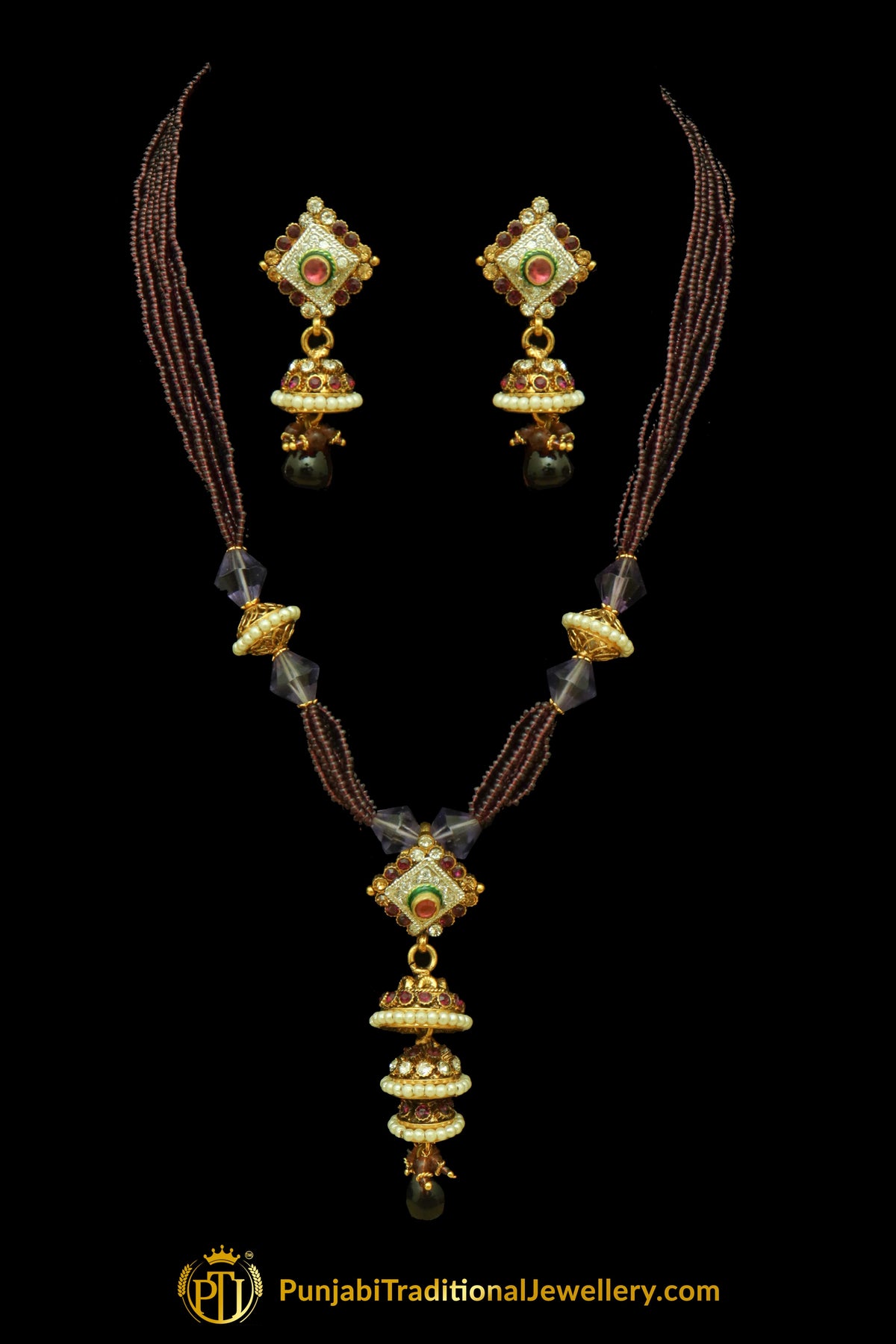 Rani Jodha Mala Necklace Set By Punjabi Traditional Jewellery