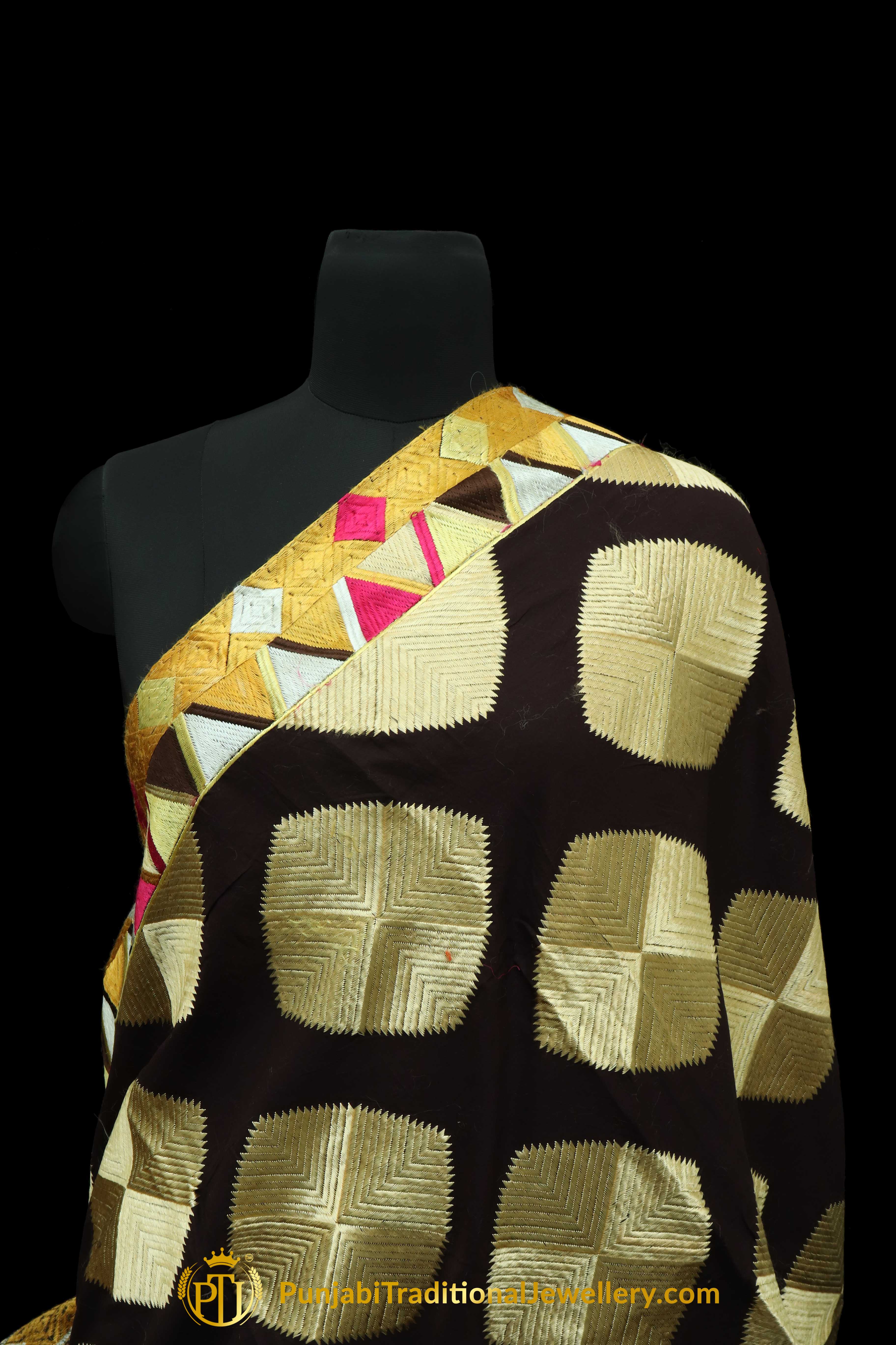 Pure Phulkari Dupatta By Punjabi Traditional Jewellery