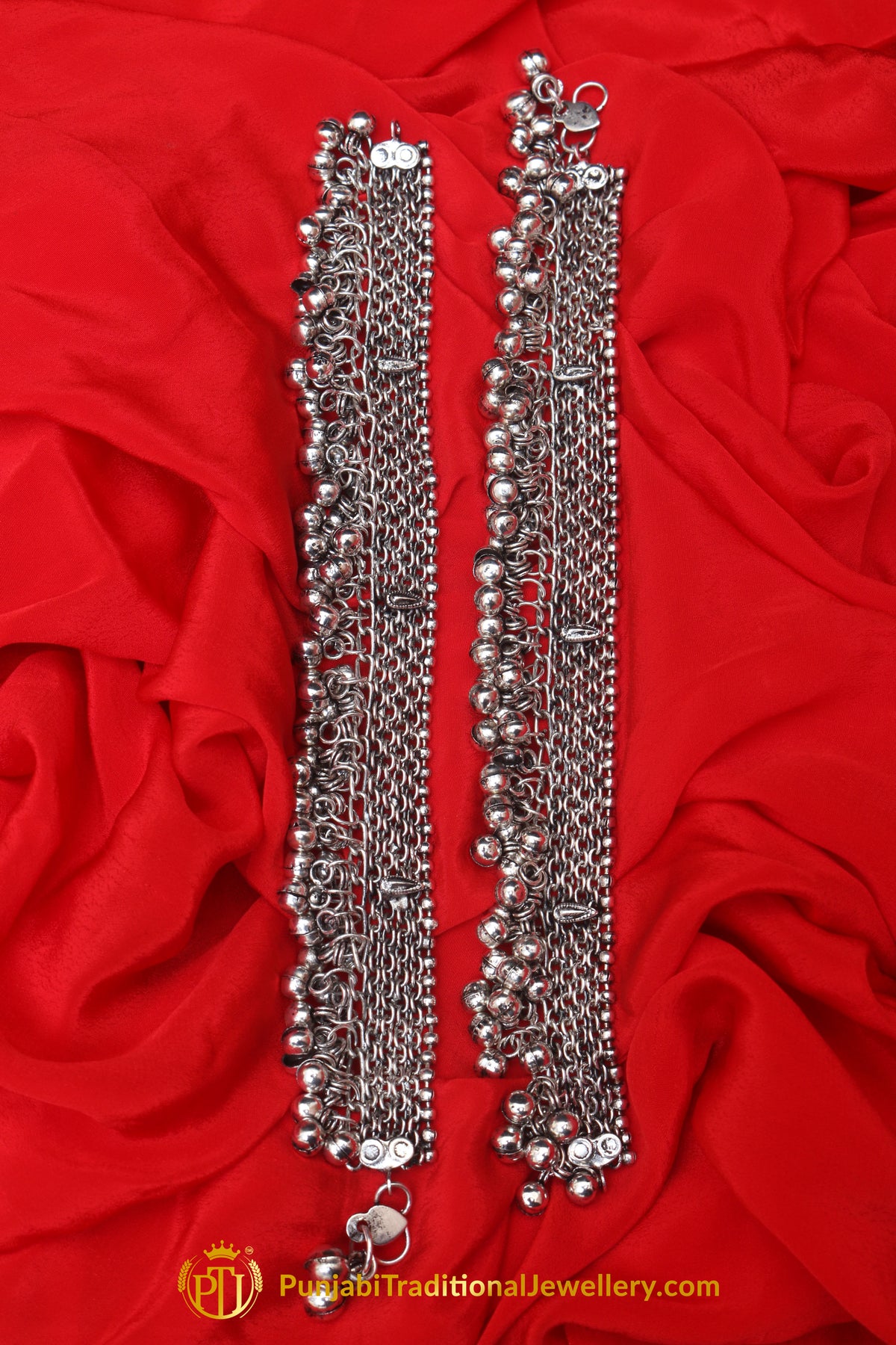 Silver Plated Payal By Punjabi Traditional Jewellery
