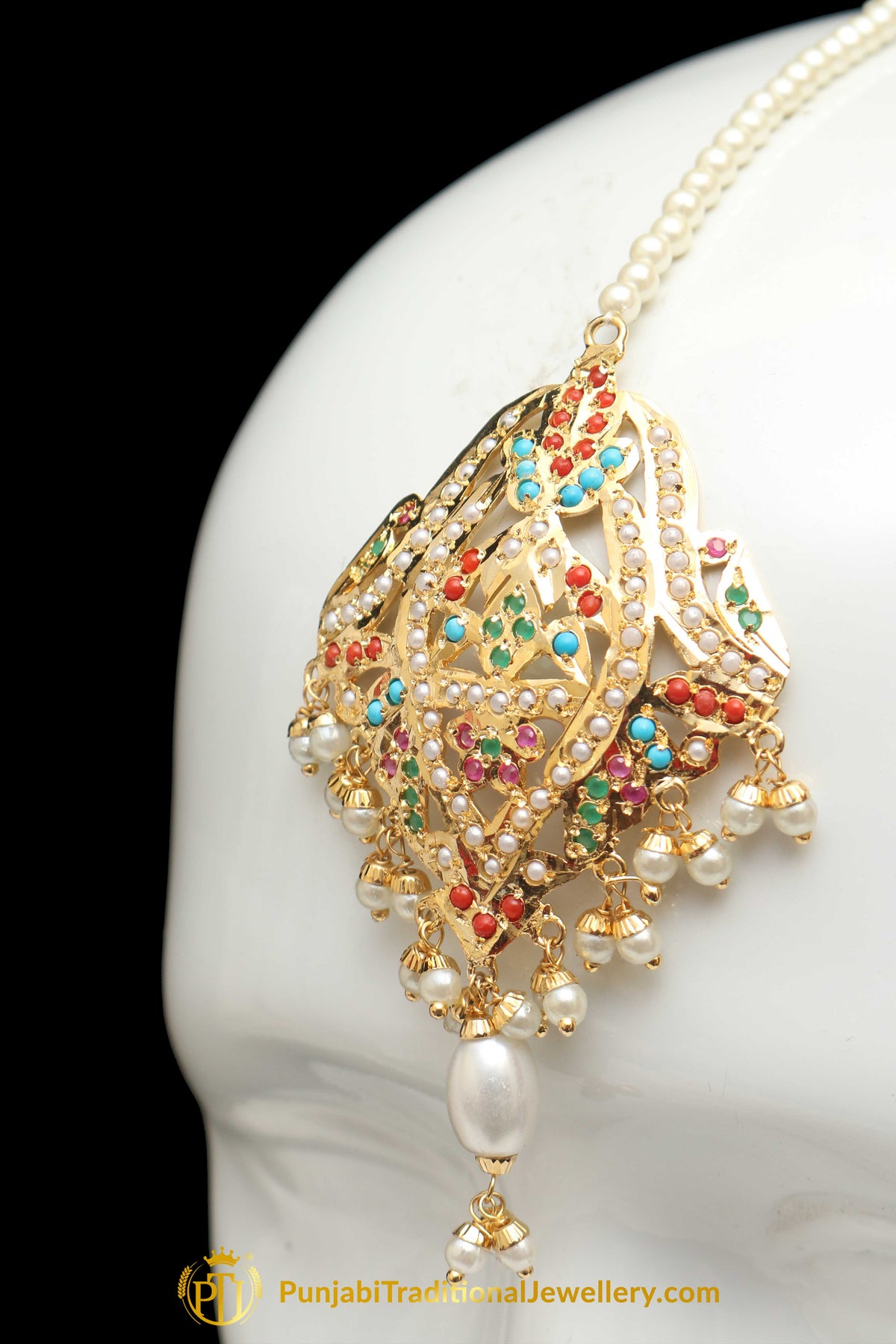 Multi Jadau Tikka By Punjabi Traditional Jewellery