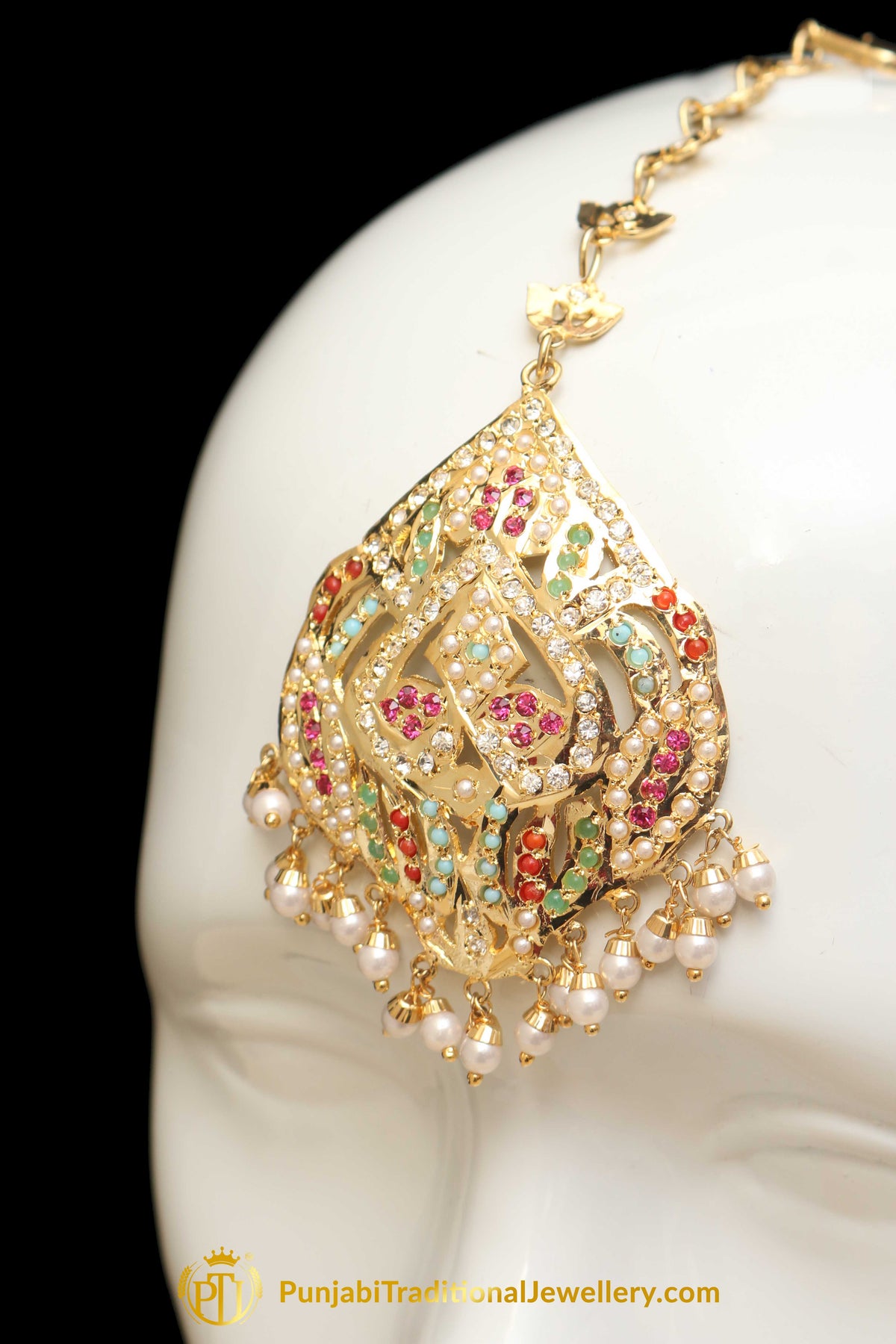 Multi Jadau Tikka By Punjabi Traditional Jewellery