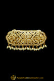 Gold Finished Pearl Jadau Clip Hair Accessories By Punjabi Traditional Jewellery