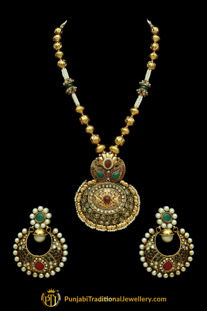 Kundan Gold Plated Jodha Necklace Set By Punjabi Traditional Jewellery