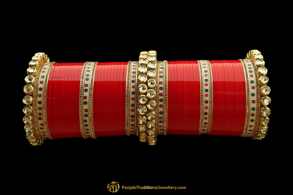 Red Wedding Bridal Chura By Punjabi Traditional Jewellery