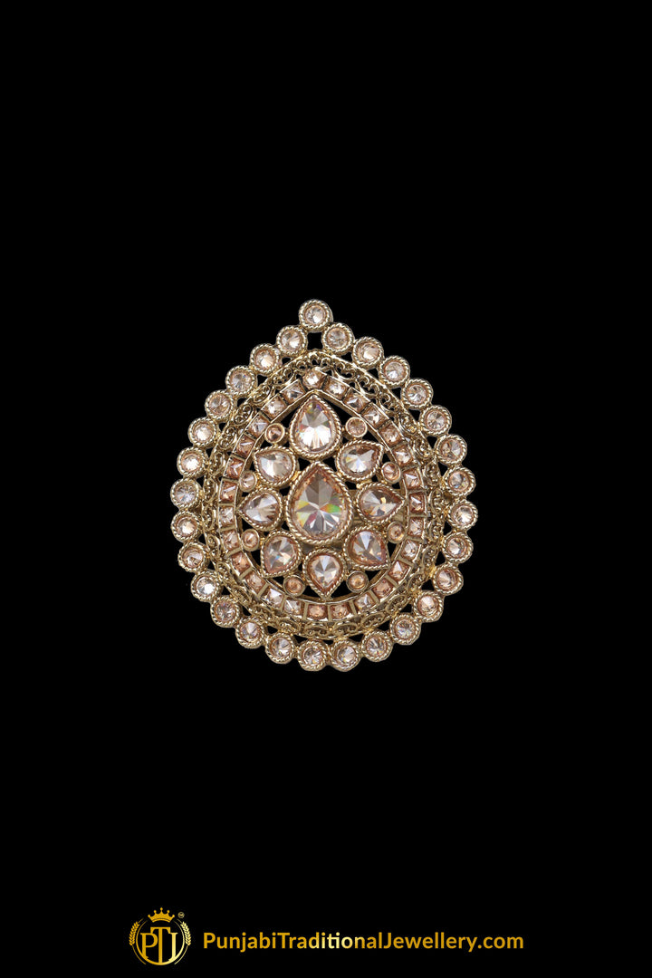 Gold Plated Champagne Ring By Punjabi Traditional Jewellery