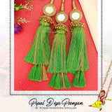 Green Color Prandi Lottan With Mirror | Pipal Diya Peengan by Punjabi Traditional Jewellery Exclusive