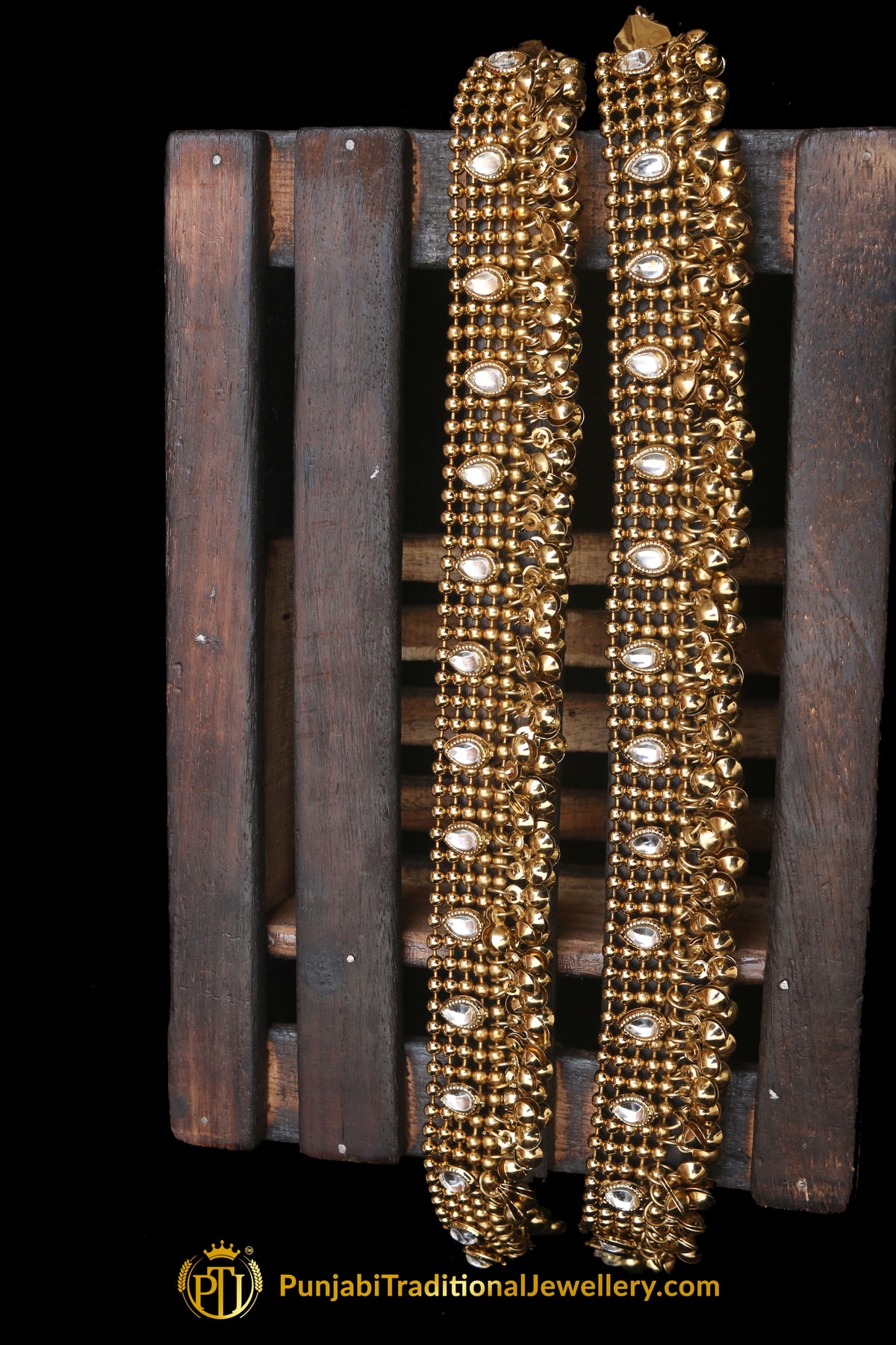 Antique Gold Payal By Punjabi Traditional Jewellery