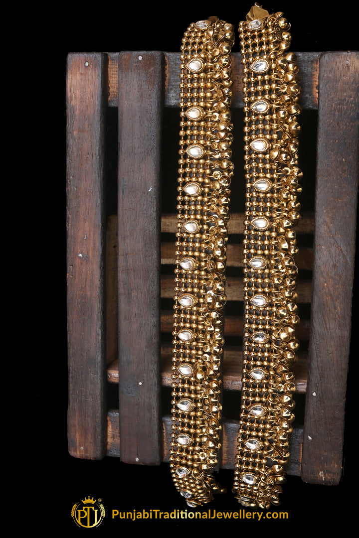 Antique Gold Payal By Punjabi Traditional Jewellery