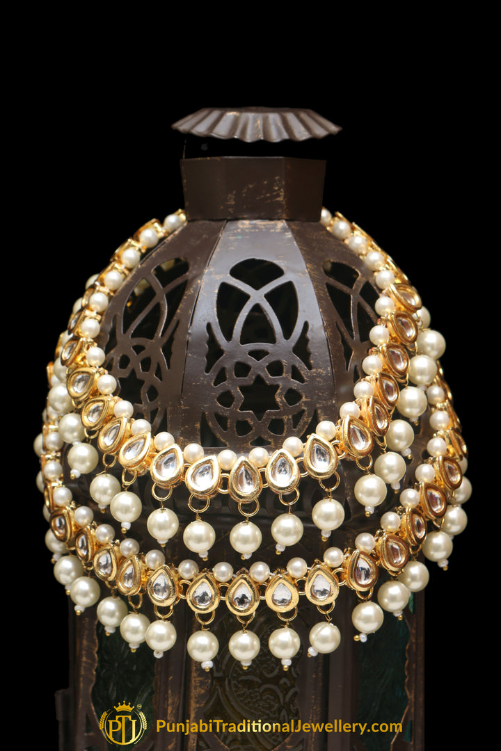 Kundan With Pearl Payal By Punjabi Traditional Jewellery