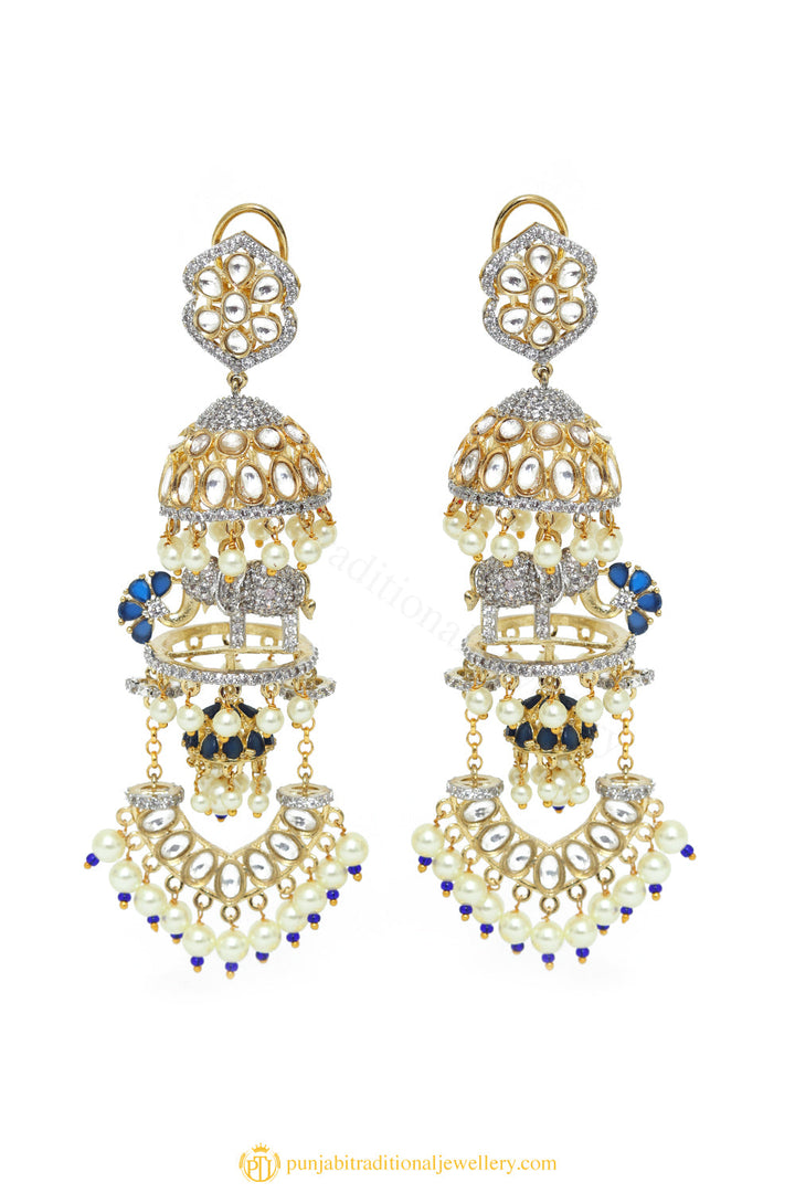 Gold Finished Earrings by PTJ