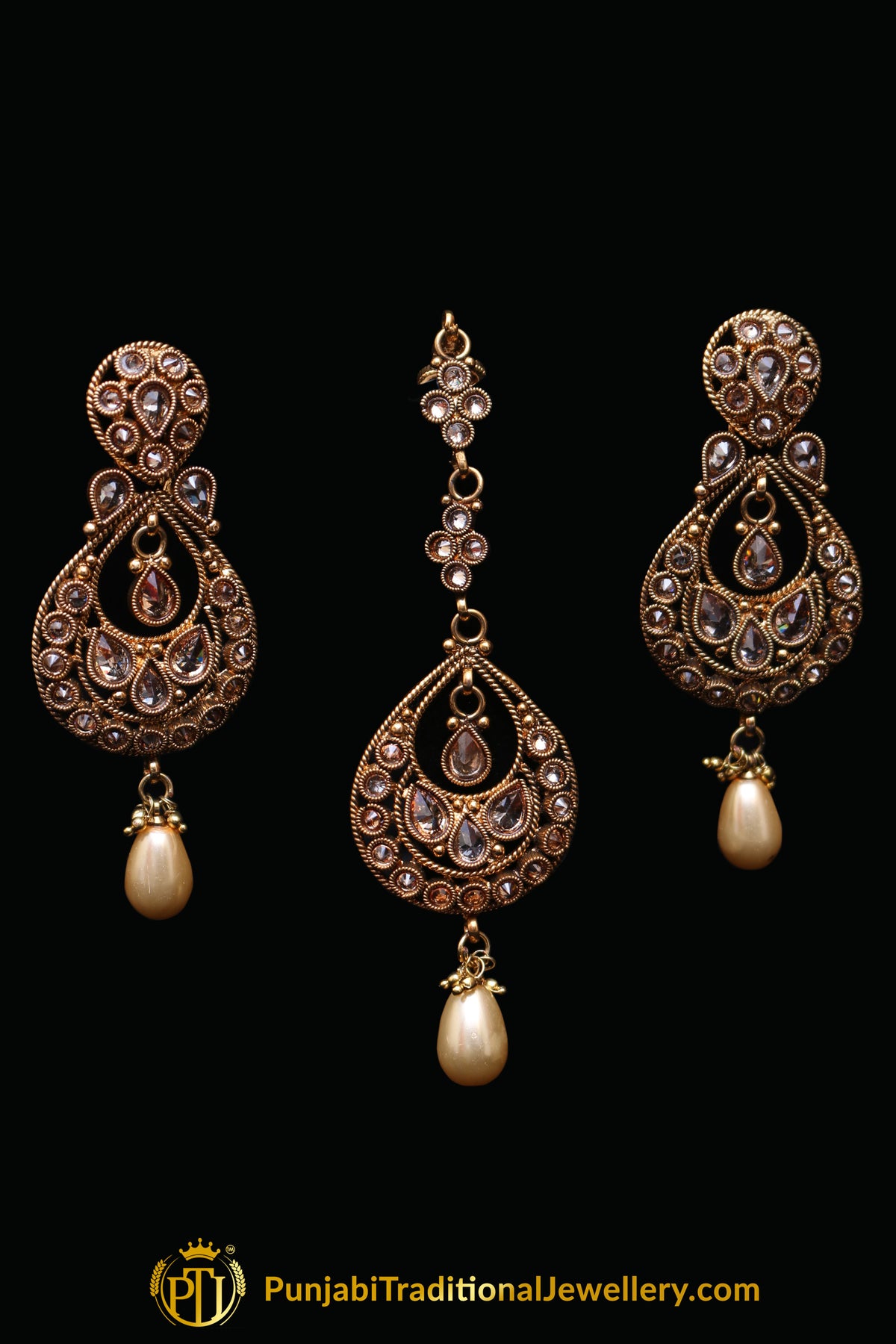 Raqs Polki Nacklace Set By Punjabi Traditional Jewellery