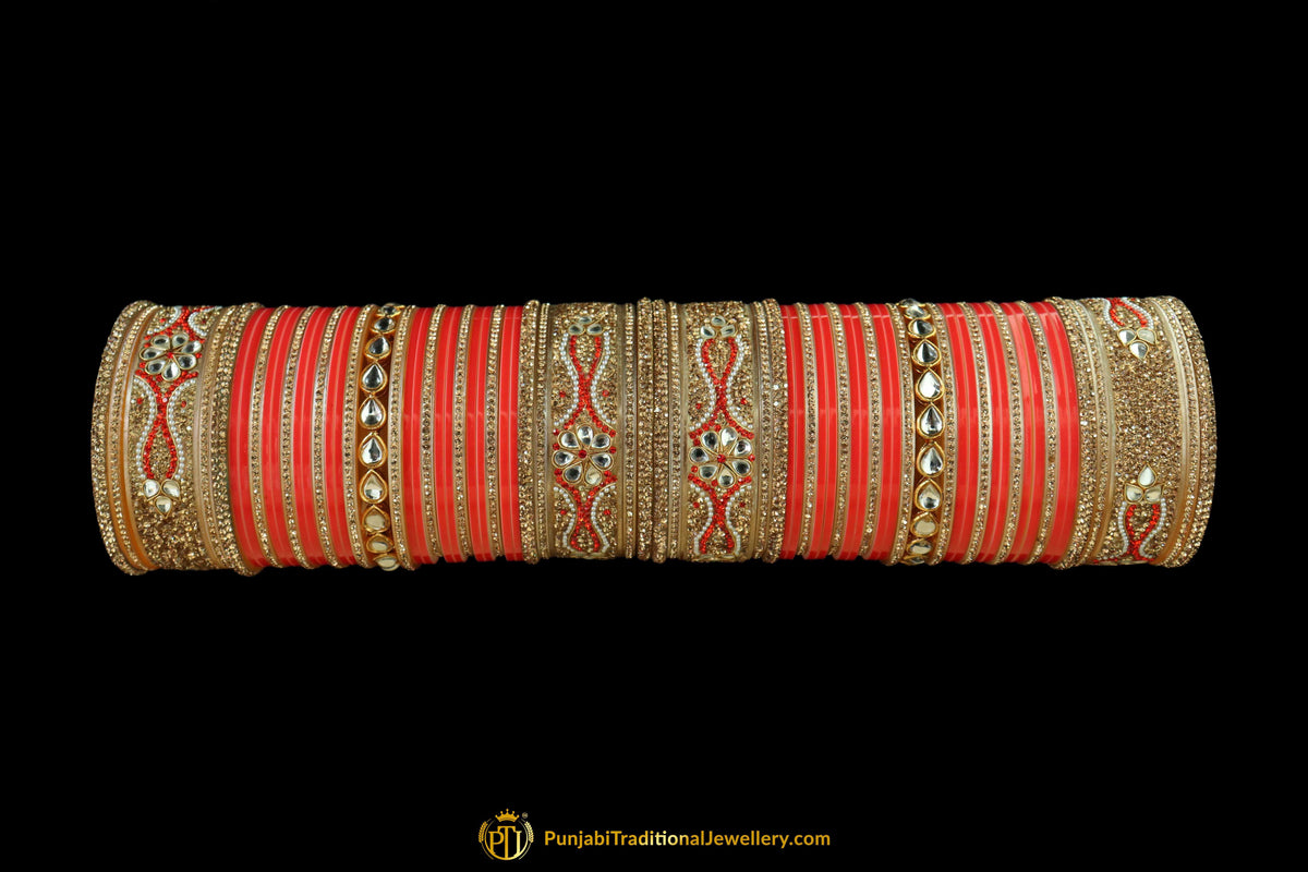 Red Wedding Bridal Chura By Punjabi Traditional Jewellery