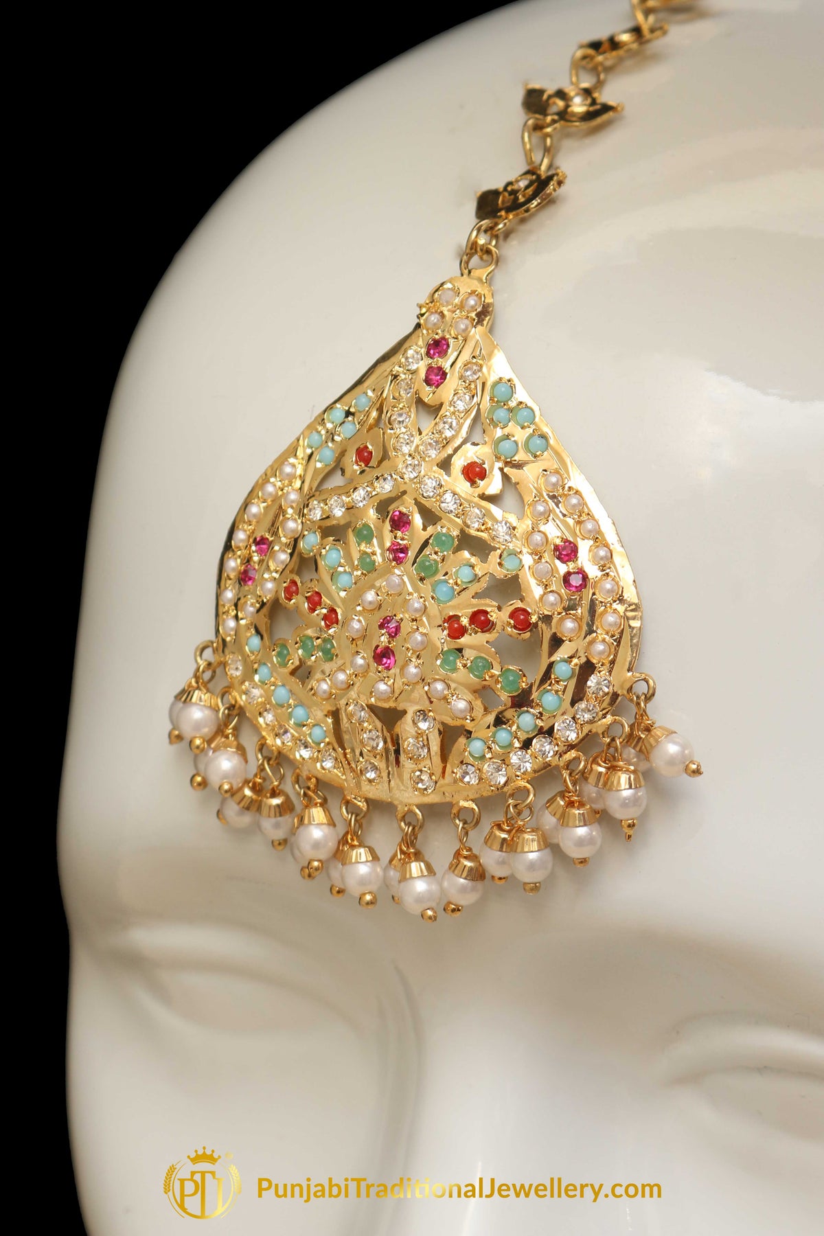 Multi Jadau Tikka By Punjabi Traditional Jewellery