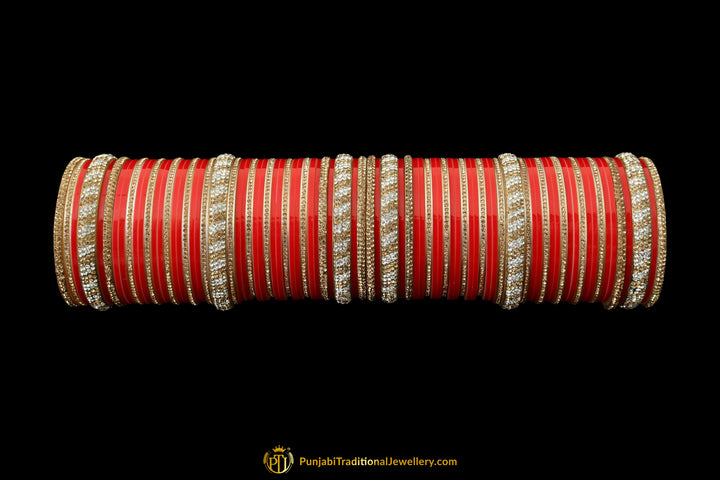 Red Wedding Bridal Chura By Punjabi Traditional Jewellery